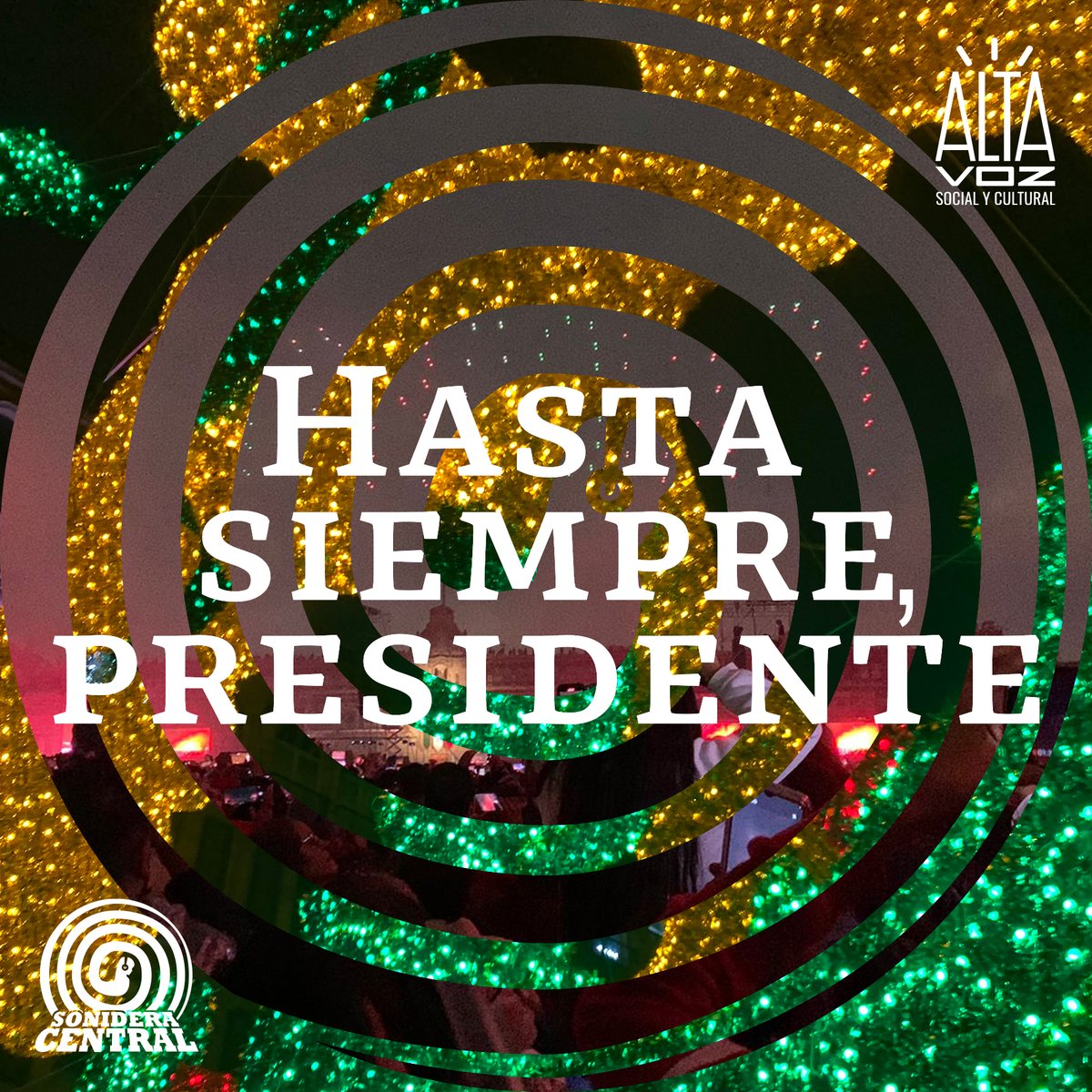 nofm_radio's tweet photo. A las 8PM. #HastaSiemprePresidente, un nuevo libro de CON UN TACHE EN LA FRENTE. https://t.co/lb6wFowp1K
