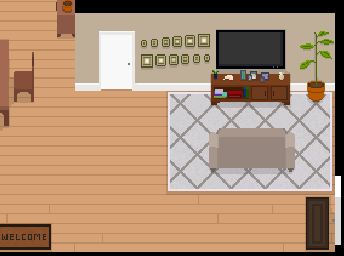 PixelFish_Games's tweet photo. Hello #arttwt it's me again!

Another day gone and another day closer to the game jam deadline😵‍💫

I think I made a lot of progress though! Here's a sneak peak at the living room😼

Love to meet more #artmoots to interact with!

#indiedev #indiegame #pixelart #gamedev #art #itchio https://t.co/hqpybGx5W5