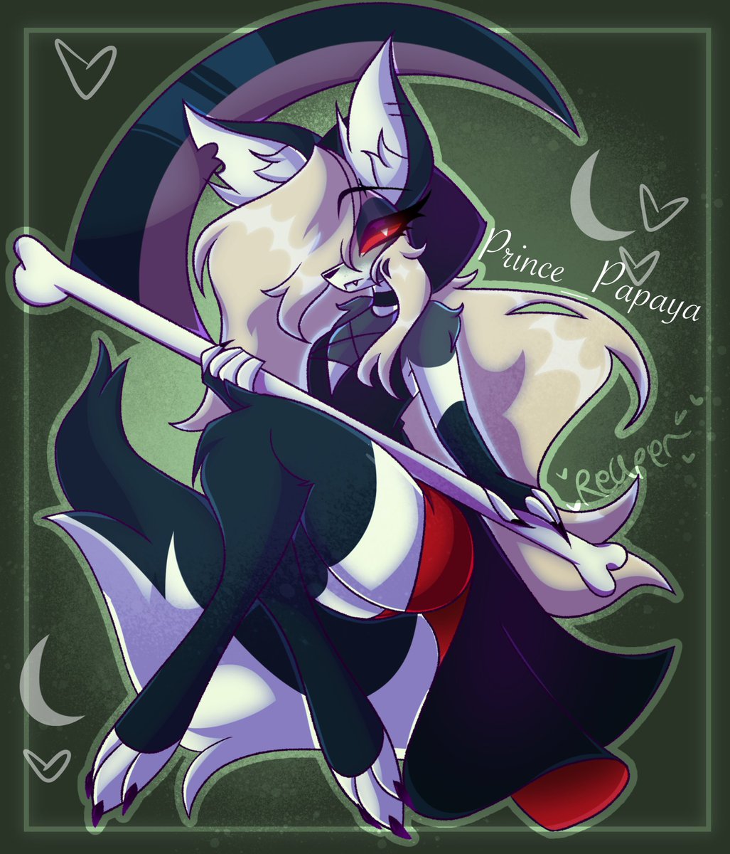 Prince_Papaya's tweet photo. Reaper Loonie :3 🖤🦴

#HellubaBossFanart #loona #halloweenmerch https://t.co/zXI6quzQv0
