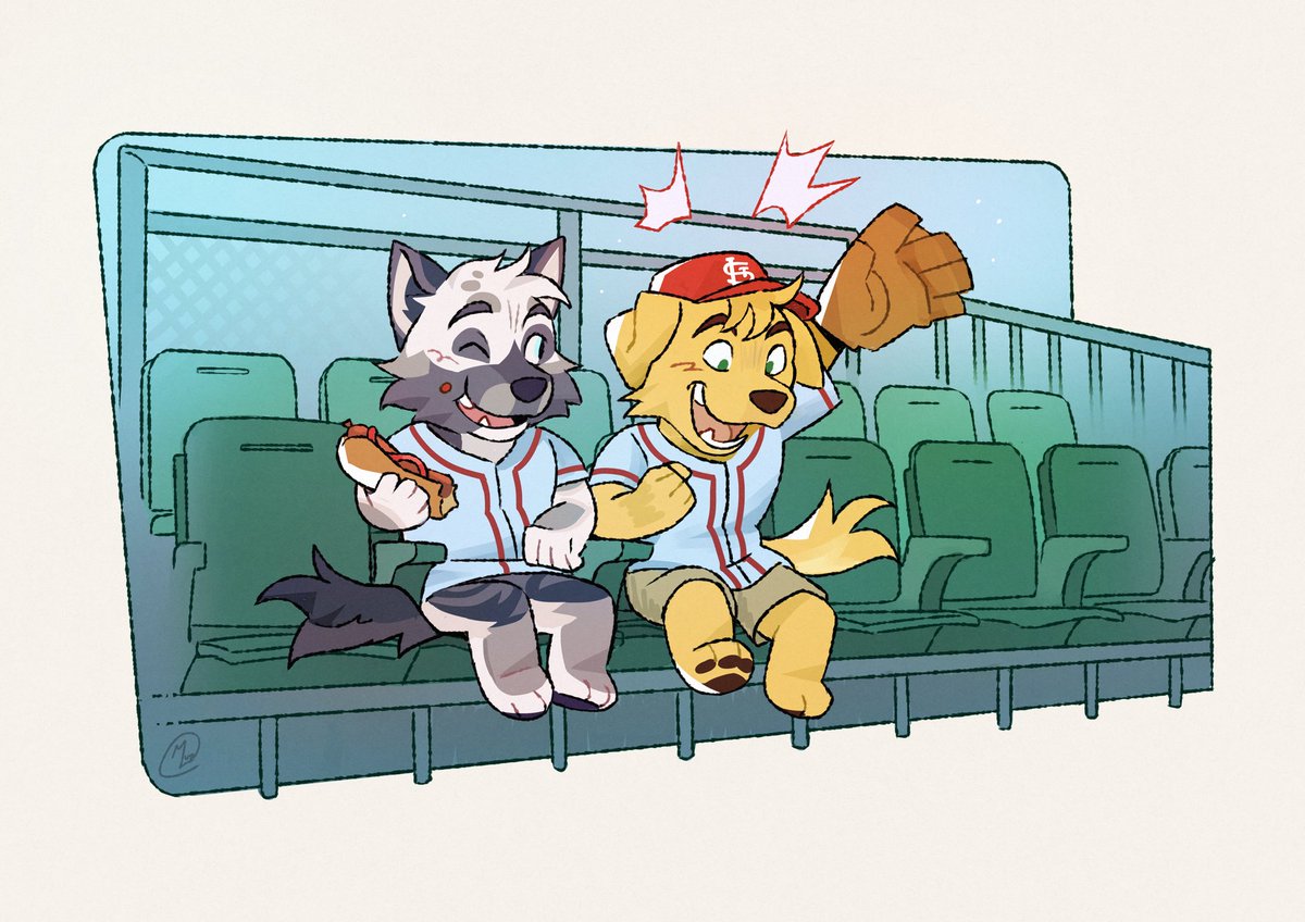 “WOAH DID YOU SEE THAT ADRIAN??!” 

“Hmm?? Oh sorry, I was watching something else!”

🎨: <a href="/gato_iberico/">Gato</a> 
🩶🐶: <a href="/smolmutt/">MUTT MAN @ MP</a>