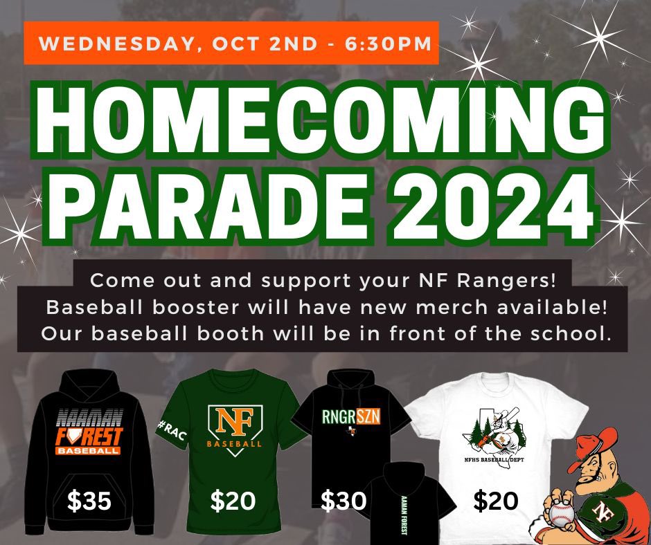 Come out and support the NF Baseball team. We will have new merch on hand..
#WAM