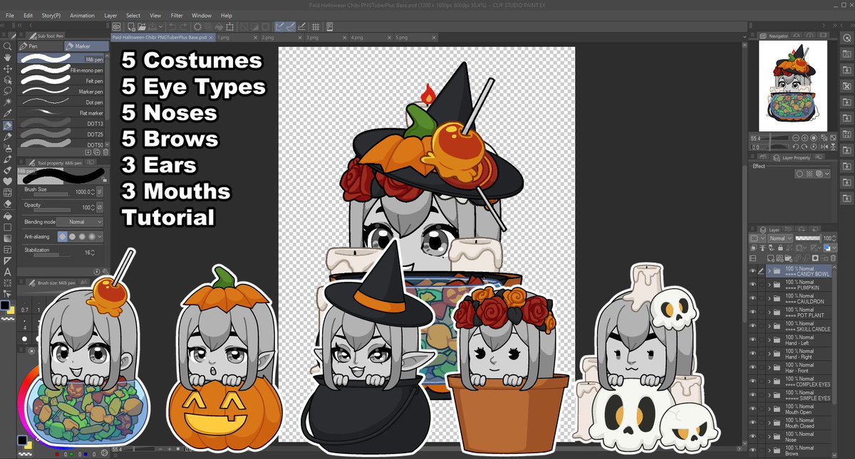 🎃 Chibi Halloween PNGTuberPlus Base 🎃

100% Free version and a paid expanded version available!

Both come with .psd and the PNGT+ save for easy use, and I made a tutorial for both ✨

(You can also make discord reactives, Live2D, etc - get creative!)

Raffle for paid ver. 👇