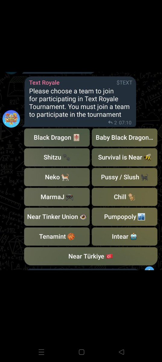 oliver_pp's tweet image. Recuerda escojer tu team y vamos a defenderlos a muerte xD entre amigos 
@dblayned @pumpopoly @TextRoyale @Dragon_Tech_Bot #near #textRoyale