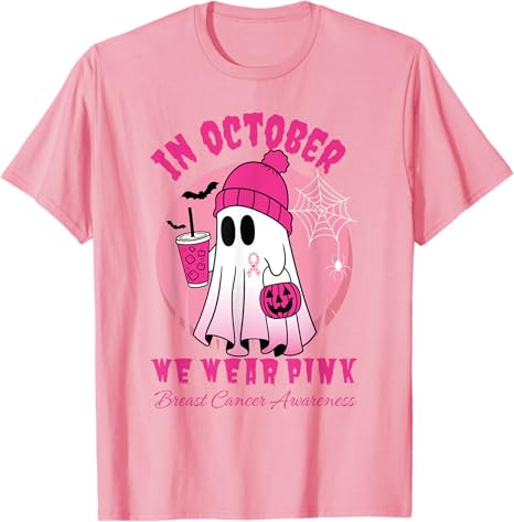 a_ghaouchi's tweet photo. In October We Wear Pink Breast Cancer Awareness Halloween T-Shirt https://t.co/Z42JZsxNaH #Amazon via @Amazon https://t.co/gzLdSngyjP