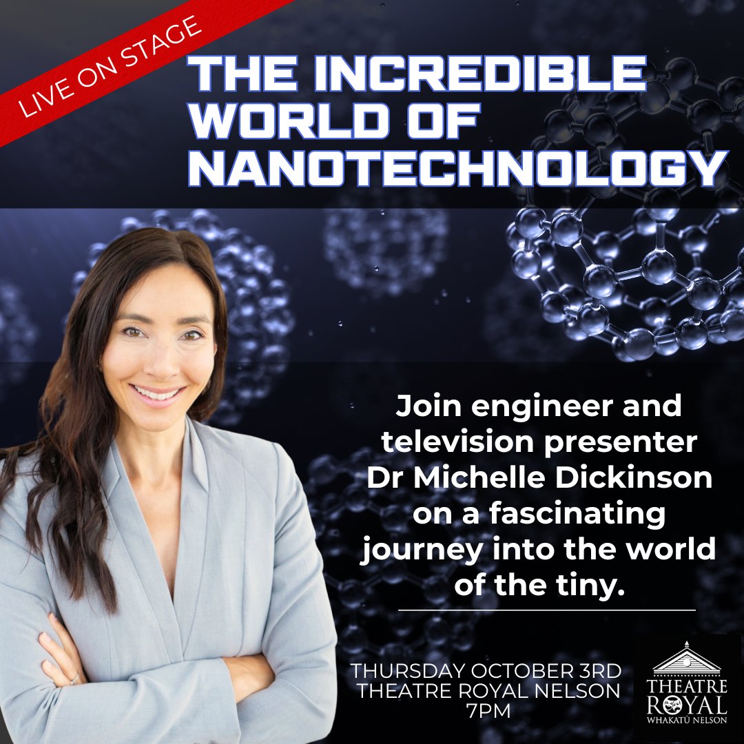 Our Nanogirl Live Science Show for kids in #Nelson has officially sold out!
We still have some tickets remaining for the evening nanotechnology science show this Thursday at 7pm.
Perfect for ages 8 and above.
Tickets at: theatreroyalnelson.co.nz/show/dr-michel…