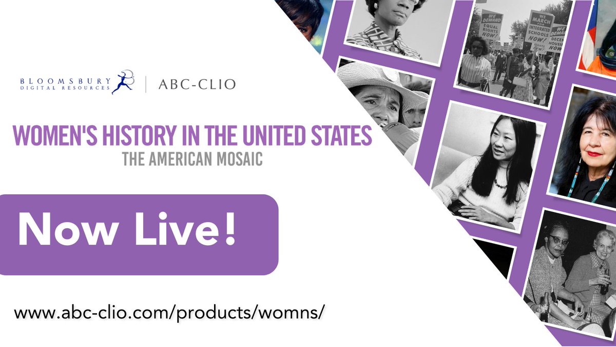 ABC_CLIO's tweet photo. Women's History in the United States is now live! 🥳

The new school database includes over 1,500 primary sources, more than 700 biographies, student inquiry activities, lesson plans &amp; much more!

Learn more and start your free preview👉 https://t.co/Fs0LmTPaOm

#sschat #edchat https://t.co/K3LHp46yZn