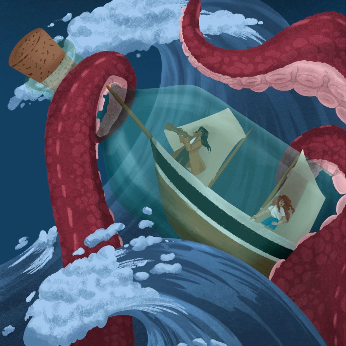Anyone like sea monsters? You can read the first ten episodes free and decide for yourself. This is a steamy sea monster twist on 20K Leagues Under the Sea.
I uh took a few liberties. 
geni.us/UndertheSeaMon…
Artist for graphic: Lauren Pope
Lady at Rooksgrave X Lege and Lattes