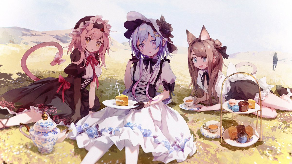 3mawei's tweet image. 是澄闪水月和佩佩的下午茶🍰 #Arknights #明日方舟 #アークナイツ