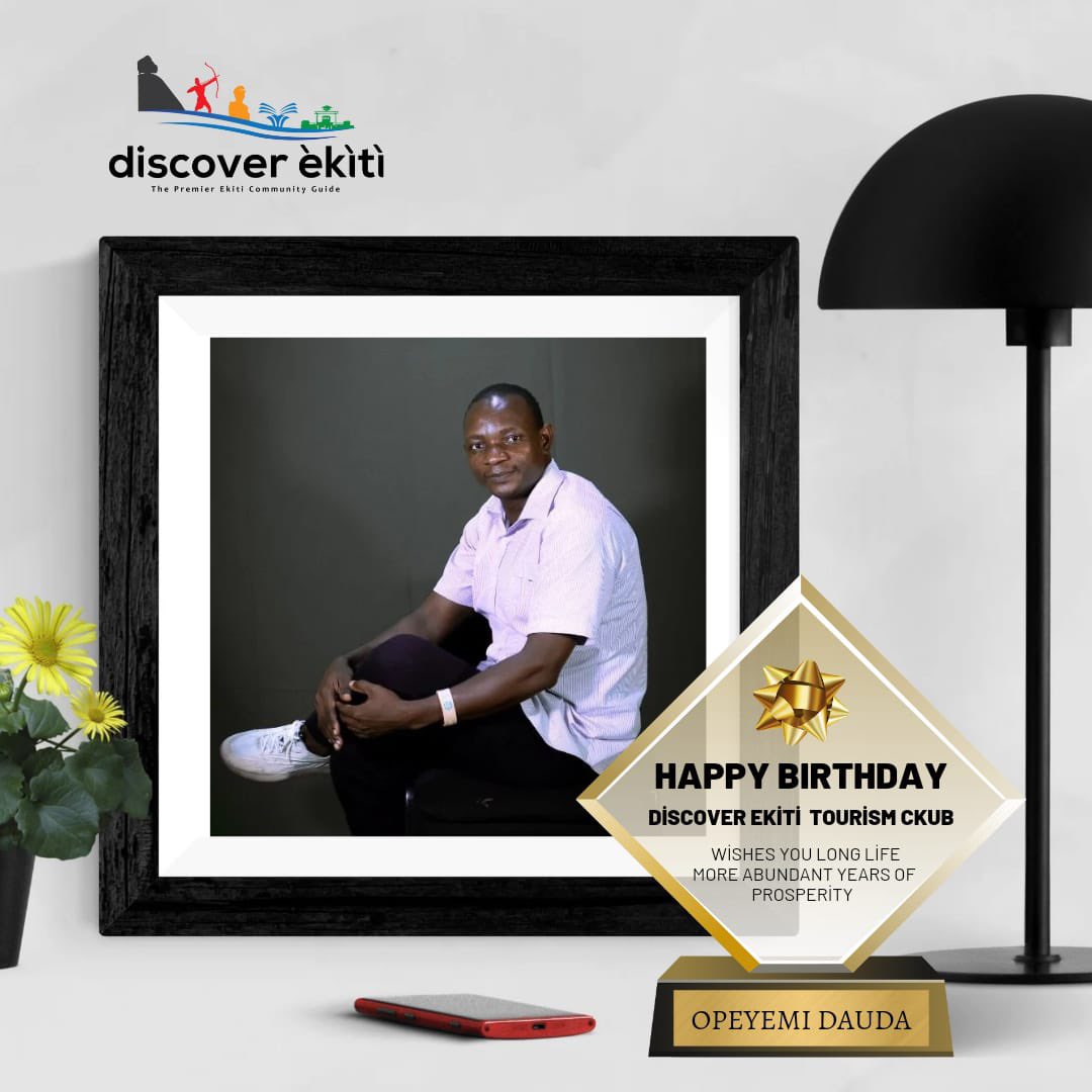 On your special day, we celebrate your passion for tourism, your infectious enthusiasm, and your dedication to Discover Ekiti. We’re honored to have you as part of our team. Here’s to another year of exploring Ekiti’s hidden gems and creating unforgettable memories together!