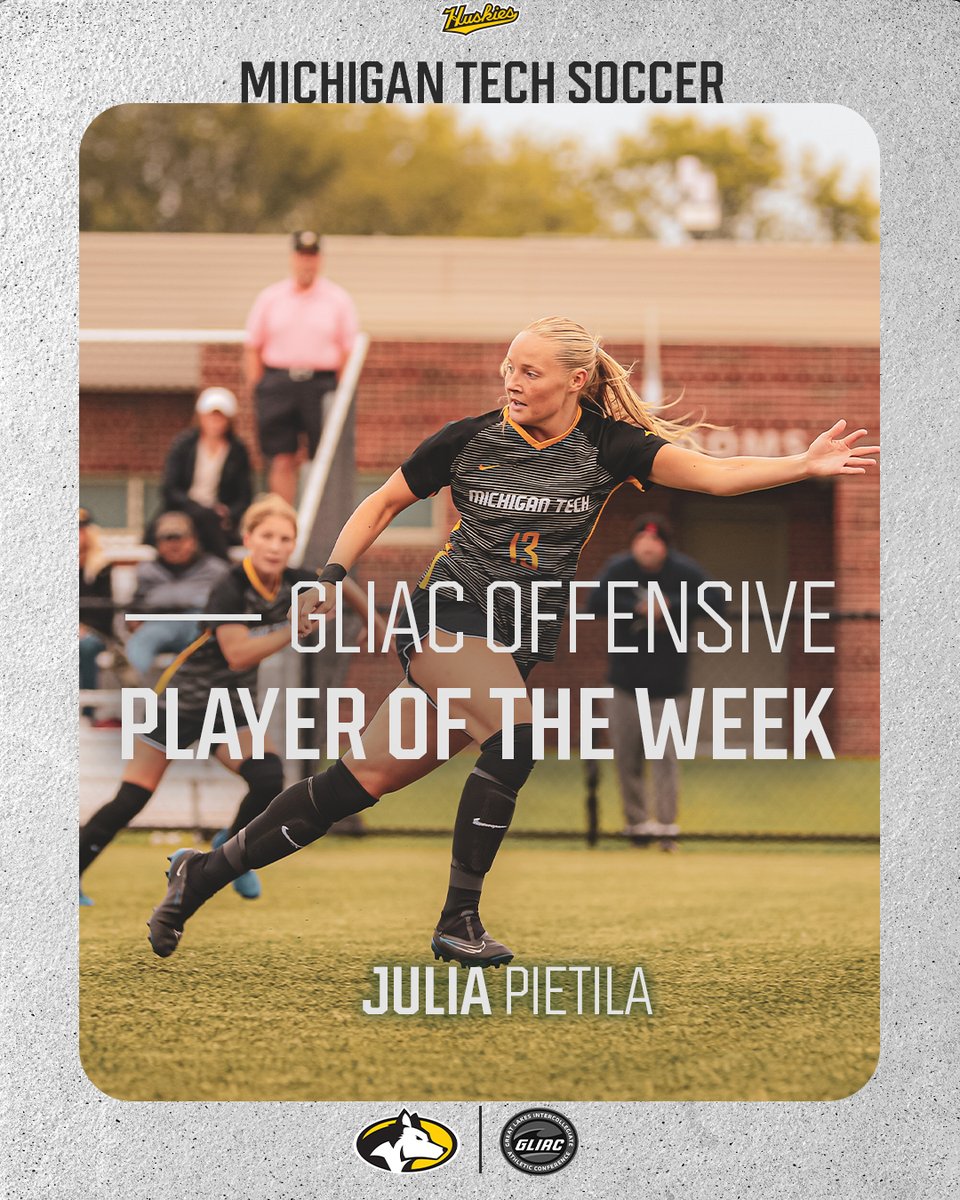 mtuwsoc's tweet photo. Pietila Named GLIAC Offensive Player of the Week

📝: https://t.co/vCY1TEWQYI

#FollowTheHuskies https://t.co/kLyHzlulUH