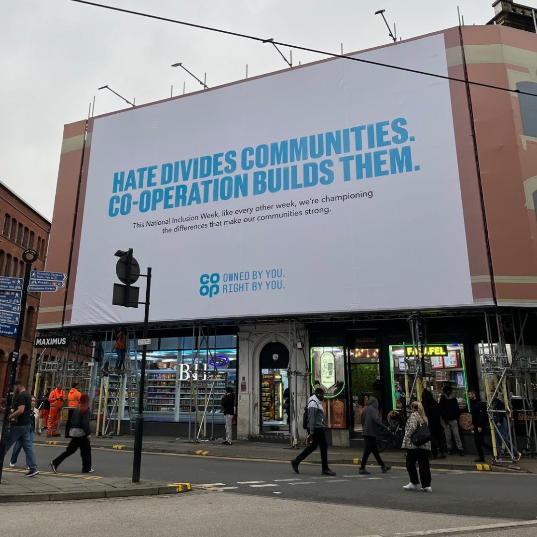 Hate divides communities. Co-operation builds them. This National Inclusion Week, <a href="/coopuk/">Co-op</a> are championing the communities they serve and the diversity that makes them special. Find out more: coop.uk/3xvwFkQ