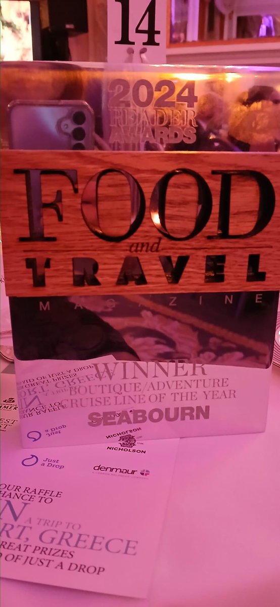 carly_hal's tweet photo. @SeabournCruise is so thrilled to have won the award for ‘Boutique/Adventure Cruise Line of the Year at the @FoodandTravelHQ awards! AMAZING https://t.co/SizMr96S2b