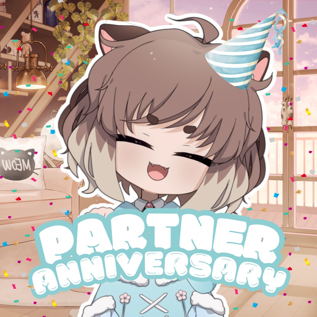 🥳 PARTNER ANNIVERSARY 🥳

Today is <a href="/Tea_The_Khajiit/">tea the khajiit 🍵【lucid ☁️】VNUS DEBUT 8/22</a>'s Twitch Partner Anniversary! Please join us in celebrating her incredible 6 years as a Twitch Partner! 

Thank you Tea for being one of our Virsonas 🫶 Wishing you many more anniversaries to come 🥂