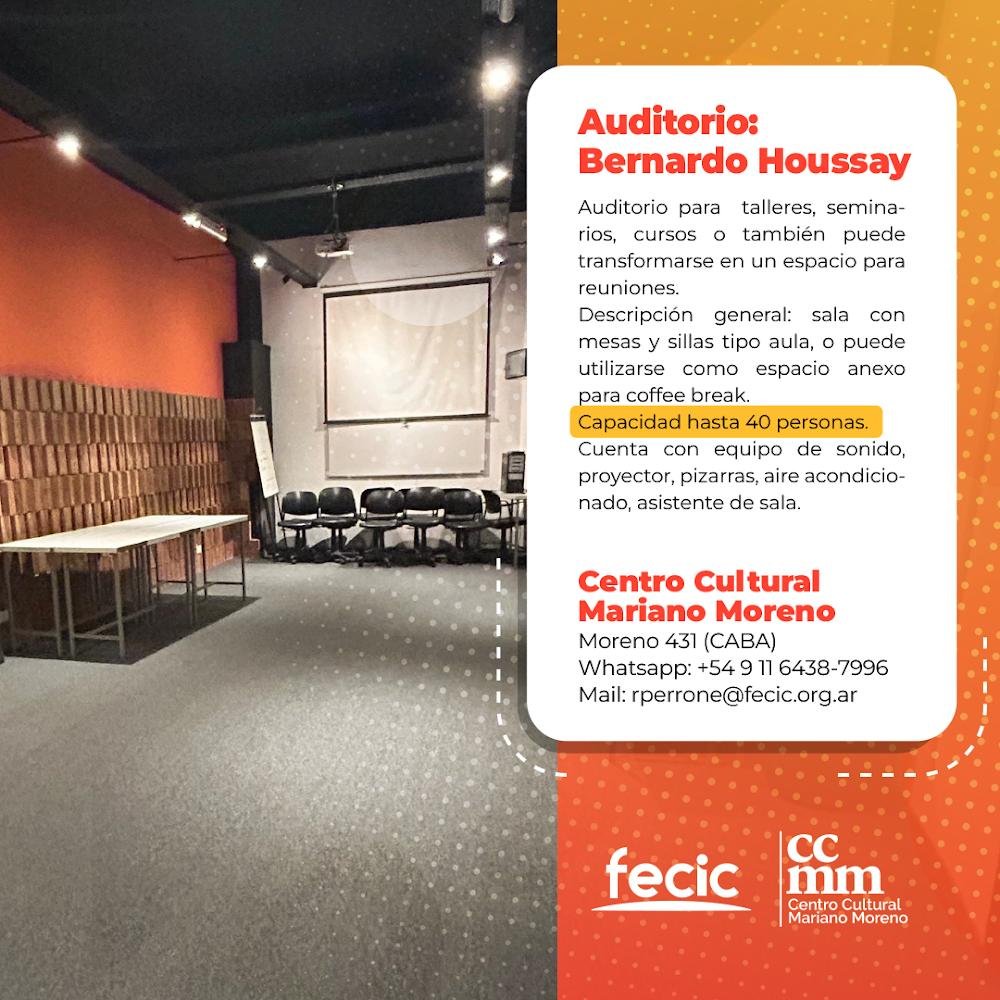 FundacionFECIC's tweet photo. ¿Sabías que contamos con distintas salas para que puedas realizar tus eventos? 🙌🏽

📍Estamos en el Centro Cultural Mariano Moreno, Moreno 431 (CABA). 
📲 Más información por whatsapp: +54 9 11 6438-7996
✉️ Por mail a rperrone@fecic.org.ar

#FECIC2024 #salas #auditorios #talleres https://t.co/LOmGp4Wnrp
