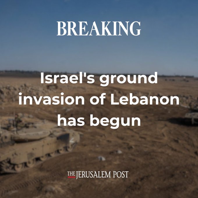 Israel's ground invasion of Lebanon had begun - photo credit: IDF Spokesperson's Unit