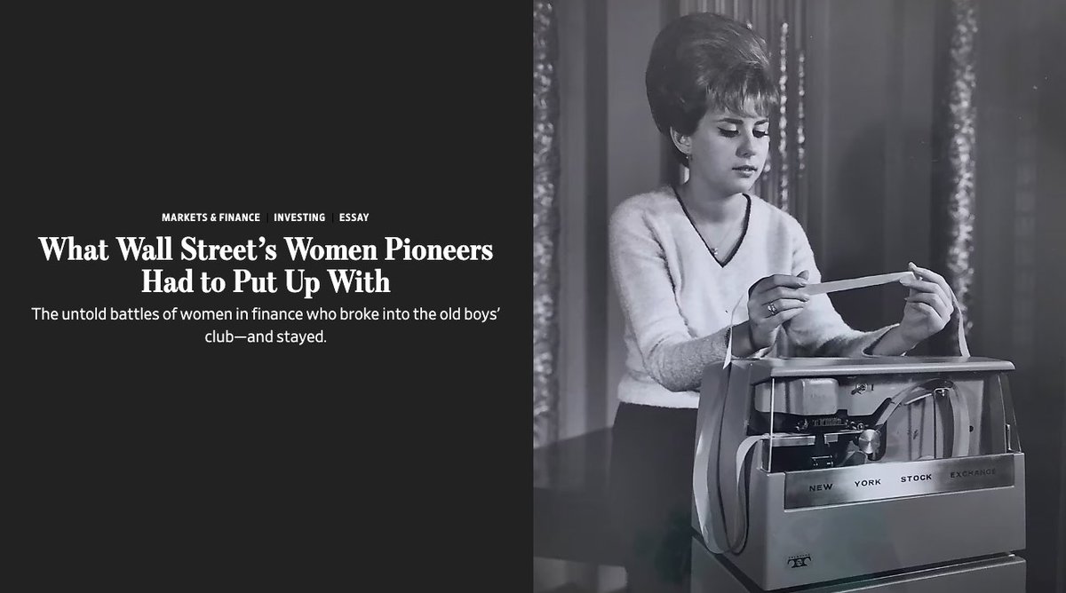 I began my journey on Wall Street in 1993. I’m deeply grateful to the trailblazing women who paved the way for my career.
on.wsj.com/3XNYofz