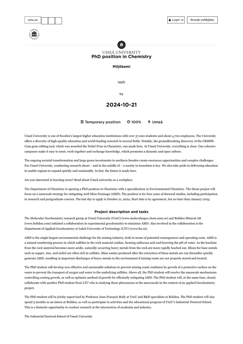 PhD position in Chemistry

Umeå University

For more details, please refer to the following link: umu.se/en/work-with-u…