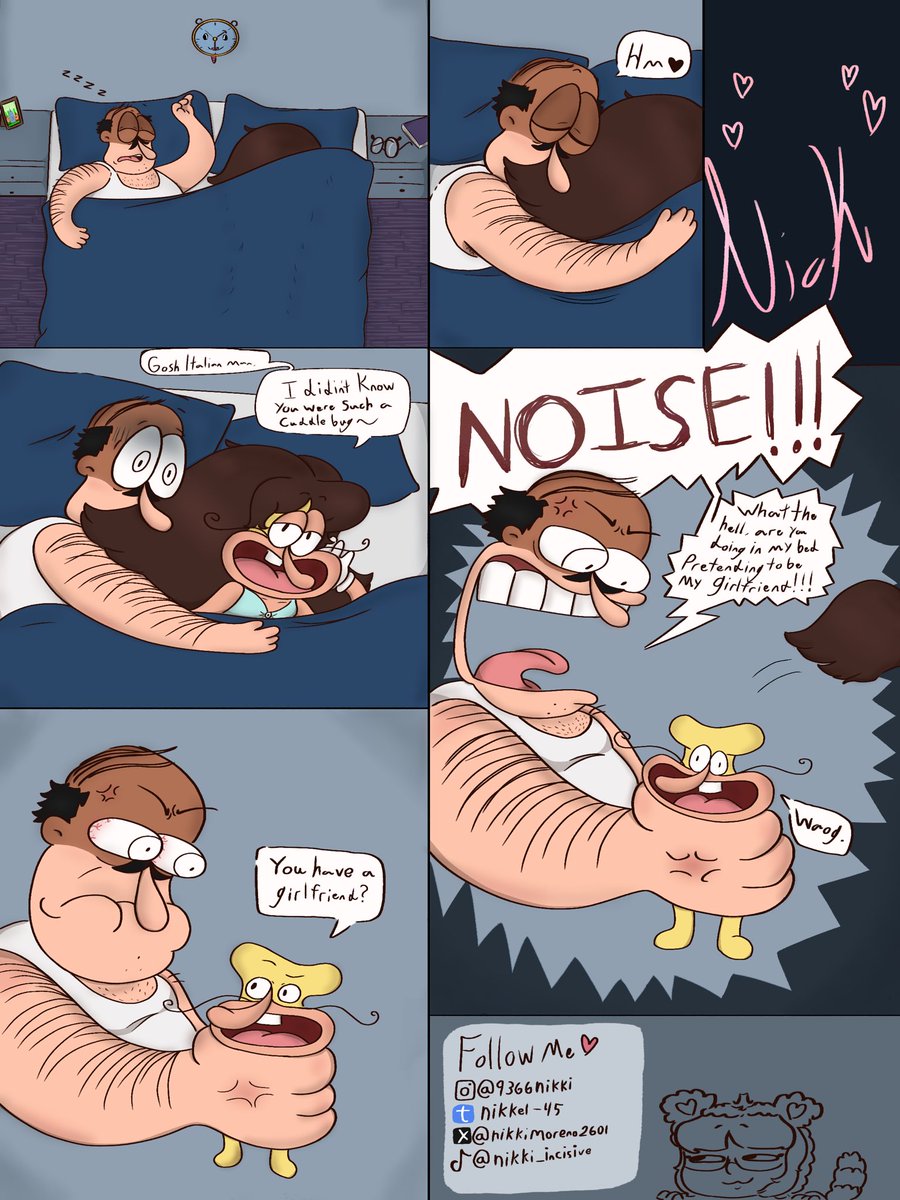 TanukiNikk's tweet photo. Here’s my first comic hope y’all like it #Pizzatowerfanart #pizzatower #pizzatowercomic #Peppino #thenoise https://t.co/4UB3O8EnZG
