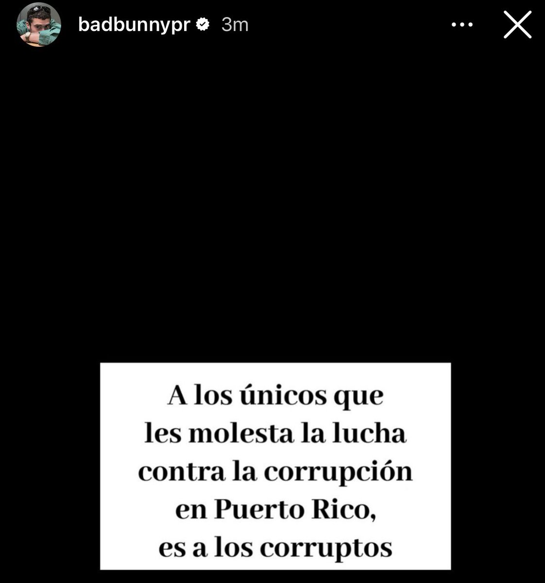 badbunnynetwork's tweet photo. Bad Bunny via Instagram Stories. 🇵🇷 https://t.co/VMZPUCdov3
