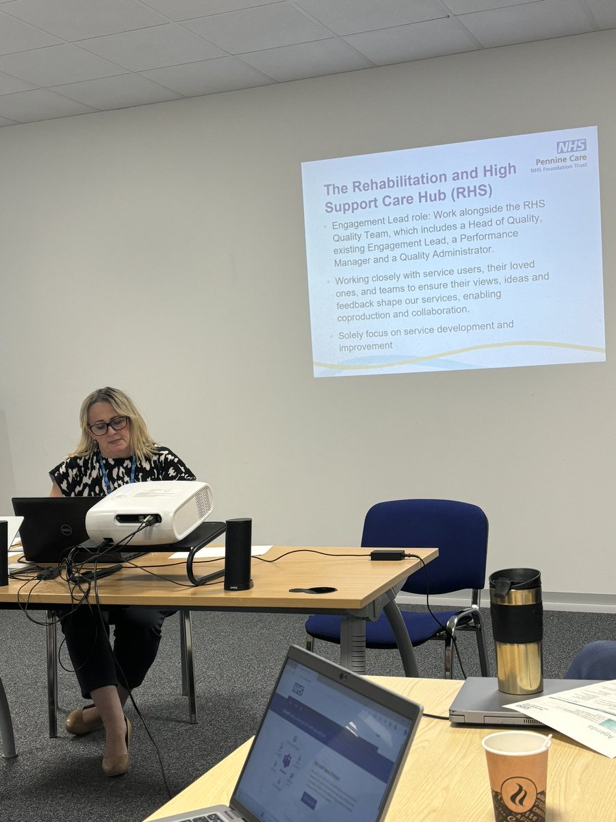 Pennine hosted the NW Rehab Network Event today and amongst the many inspiring presentations and shared learning, our Rachel made the RHS Quality Team proud talking about the Engagement Lead role and the difference it makes to our service users and carers 🙌 <a href="/PennineCareNHS/">Pennine Care NHS FT</a>