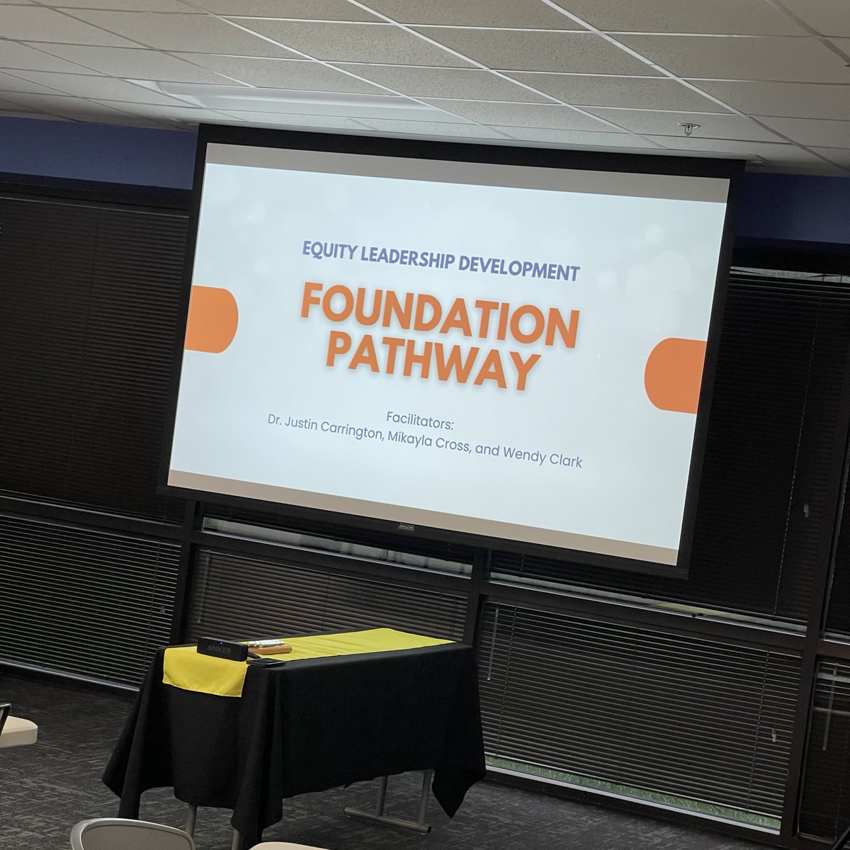 My “office” looked a little different today. Grateful to play a role in leading equity work within our district to improve outcomes for ALL students!