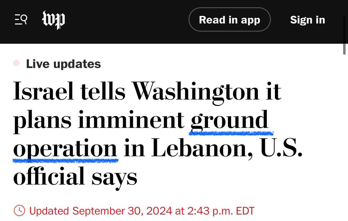 AssalRad's tweet photo. The word you’re looking for is “invasion.” 

Israel is invading Lebanon, a sovereign country. https://t.co/8fy9JLb29p