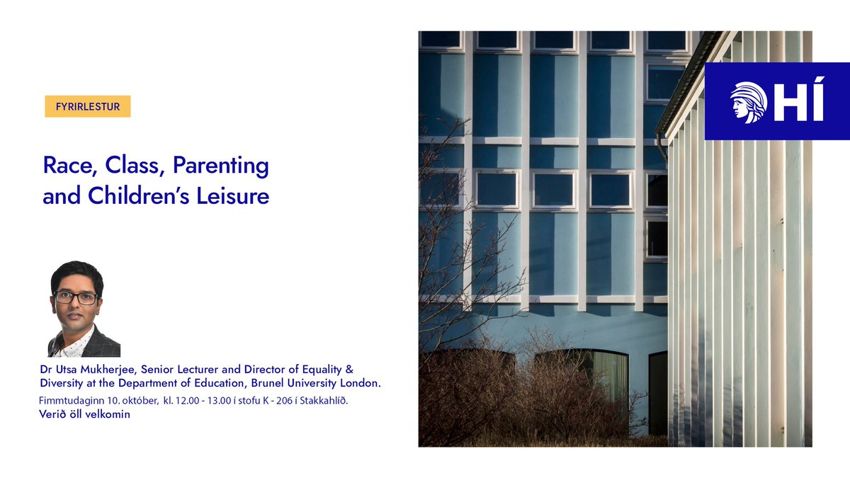 Utsa Mukherjee (@utsa_mukherjee) on Twitter photo Giving a public lecture at the University of Iceland next Thursday (10th October 2024). It's open to everyone. So, if you are in Reykjavík and have nothing better to do that afternoon, please come along!
<a href="/EducationBrunel/">Department of Education, Brunel University London</a> <a href="/CBASS_Research/">CALSS Research</a> <a href="/BrunelResearch/">Brunel Research</a> Giving a public lecture at the University of Iceland next Thursday (10th October 2024). It's open to everyone. So, if you are in Reykjavík and have nothing better to do that afternoon, please come along!
<a href="/EducationBrunel/">Department of Education, Brunel University London</a> <a href="/CBASS_Research/">CALSS Research</a> <a href="/BrunelResearch/">Brunel Research</a>