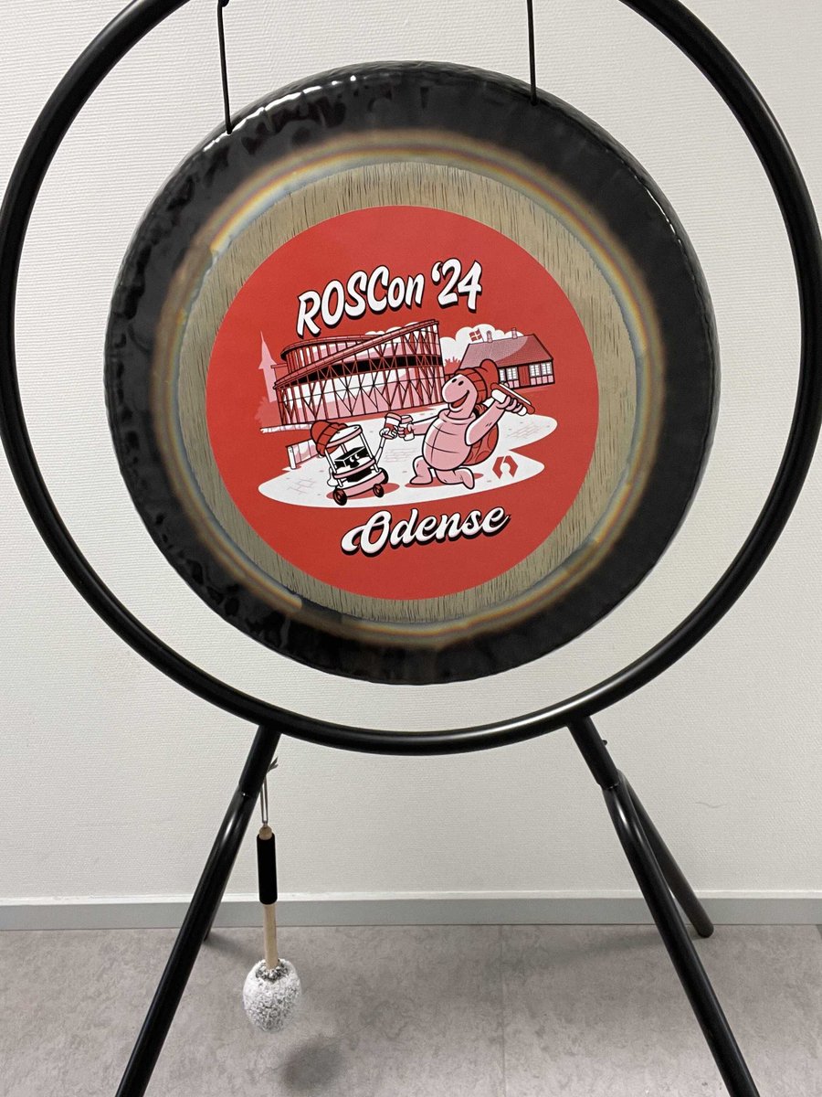 🤯Check out our new giant gong for the 2024 ROSCon⚡️lightning⚡️talks!

🚨If you want to catch this year's ROSCon lightning talks, and whole lot more, TODAY IS YOUR LAST DAY TO PURCHASE REGULAR PRICE TICKETS.🚨

⏰We're almost sold out, so don't delay!

roscon.regfox.com/roscon-2024