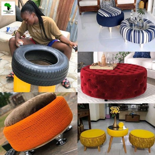 AfricanHub_'s tweet photo. This woman transforms used Tyres into beautiful furniture

Your thoughts on this https://t.co/zOQplFh84A