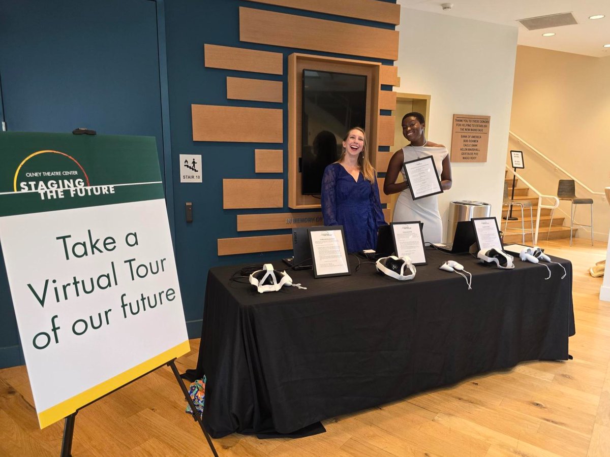 EDR_Design's tweet image. The must-have accessory at @OlneyTheatre&apos;s Staging the Future Gala? VR goggles! Our design team had a blast supporting our clients earlier this month, showcasing their reimagined campus in virtual reality at their annual fundraising gala! bit.ly/4eG7KRs