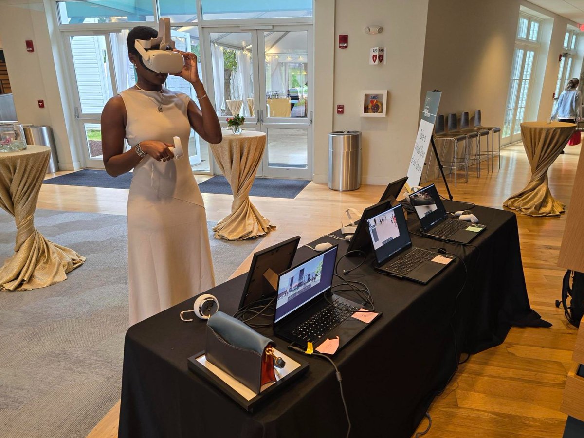 EDR_Design's tweet image. The must-have accessory at @OlneyTheatre&apos;s Staging the Future Gala? VR goggles! Our design team had a blast supporting our clients earlier this month, showcasing their reimagined campus in virtual reality at their annual fundraising gala! bit.ly/4eG7KRs