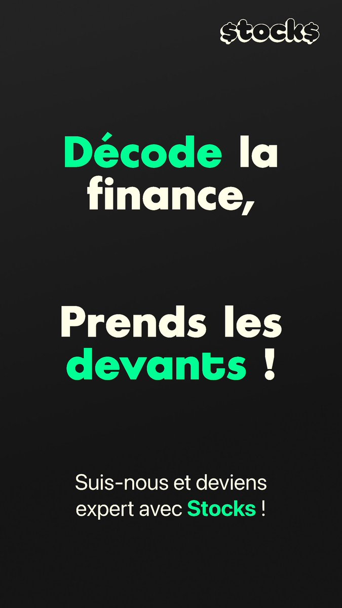StocksMediafr's tweet photo. Bienvenue chez Stocks ! 💲
 Ton nouveau média pour décrypter l'actu financière, un slide à la fois.
 Actus, tendances, conseils, essentiels �� tout en quelques slides simples et accessibles. https://t.co/o05XQcipgA