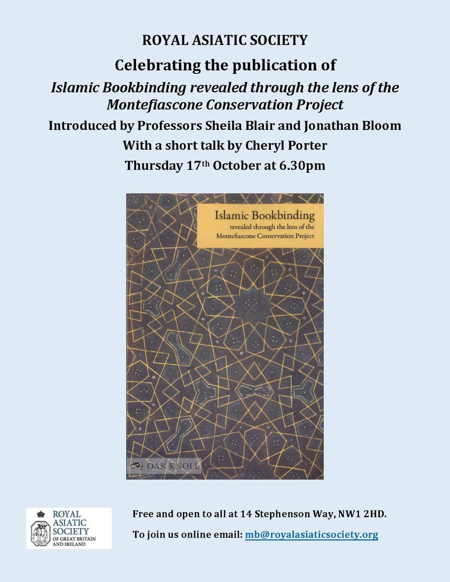 Kristine Rose-Beers (@iamkristinesr) on Twitter photo An official launch for the Islamic bookbinding publication! 📚
#IslamicBookbinding #Bookbinding #MonteProject
@IAPCourses <a href="/RAS_Soc/">Royal Asiatic Society</a> <a href="/theUL/">Cambridge University Library</a> An official launch for the Islamic bookbinding publication! 📚
#IslamicBookbinding #Bookbinding #MonteProject
@IAPCourses <a href="/RAS_Soc/">Royal Asiatic Society</a> <a href="/theUL/">Cambridge University Library</a>