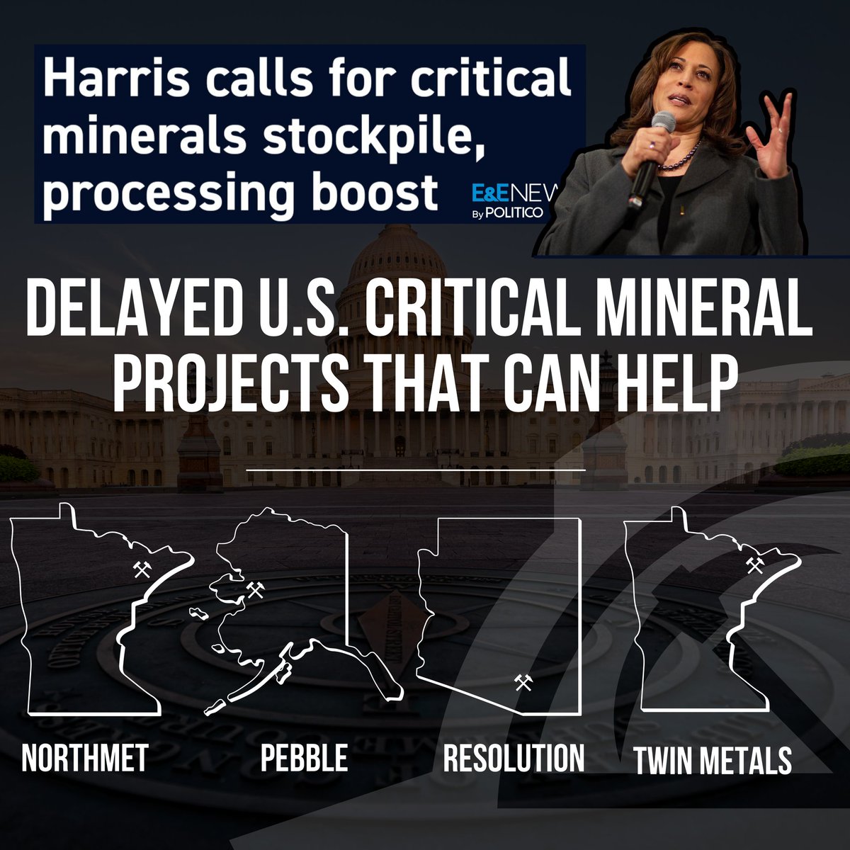 Last week, U.S. Vice President Kamala Harris proposed the creation of a national stockpile of critical minerals to enhance economic and national security as part of a broader $100 billion industrial policy plan.

The initiative seeks to boost domestic production and processing