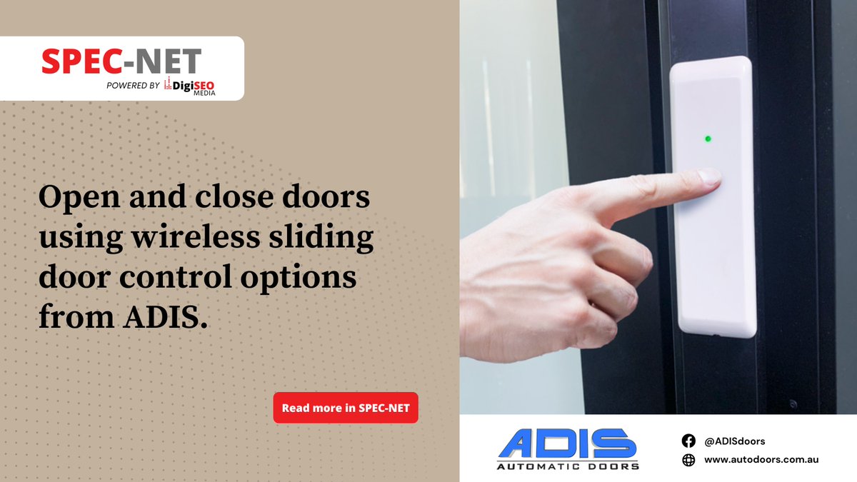 Wireless Door Controls by ADIS (SEE: zurl.co/VtSM ) #Doors #Automation #Tech #Building @ADIS Automatic Doors