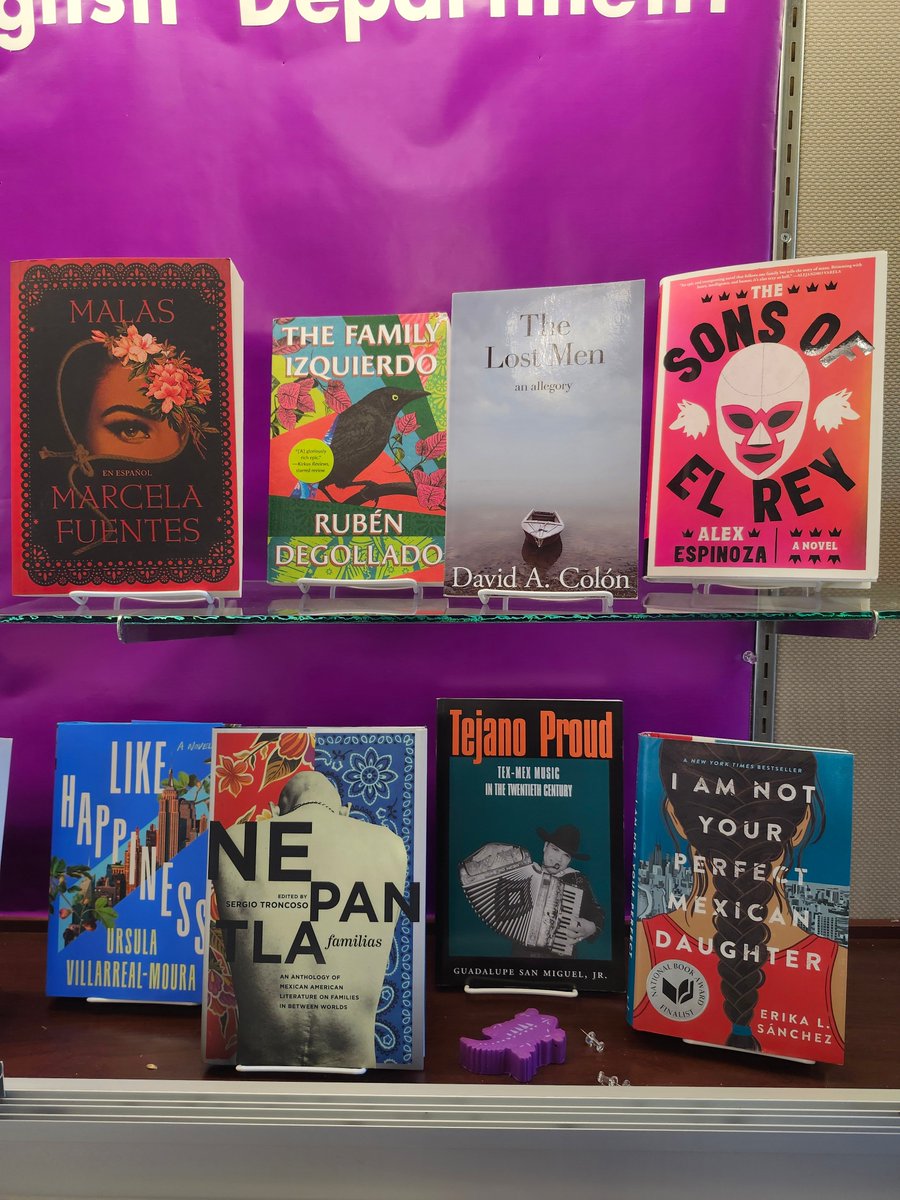 TCUEnglish's tweet photo. Happy Hispanic Heritage Month! Check out the amazing publications in our display on the second floor of Reed Hall! https://t.co/LnfMYNy2Zs