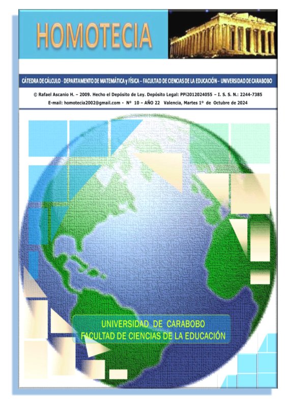 Revista Homotecia Año 22. Número 10. Octubre 2024 de la Cátedra de Cálculo de <a href="/FaCE_UC/">FaCE-UC</a> <a href="/UCarabobo/">Universidad de Carabobo</a> en el portal de Revistas <a href="/RedBiblioUC/">Red Bibliotecas UC</a> servicio.bc.uc.edu.ve