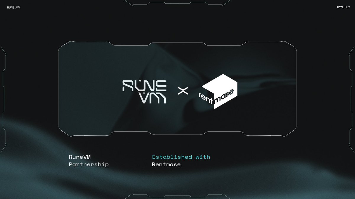 RuneVMChain's tweet photo. $RUNEVM is proud to announce a new partnership with @RentMaSe! Looking forward to welcome their wonderful community ! 
Our family and network keeps getting bigger and bigger ! 
#RuneVM #Runes #Bitcoin https://t.co/kB5E6CmqDD