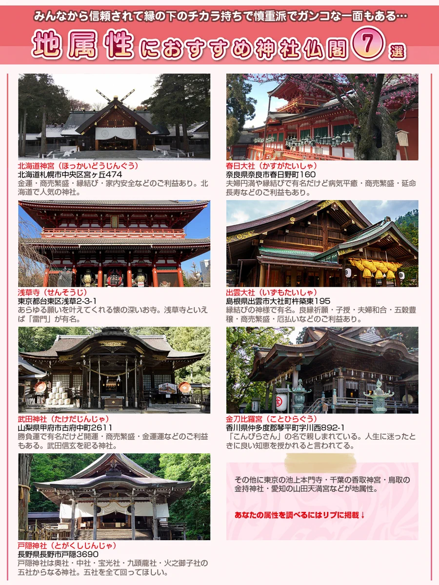 地 属性 神社