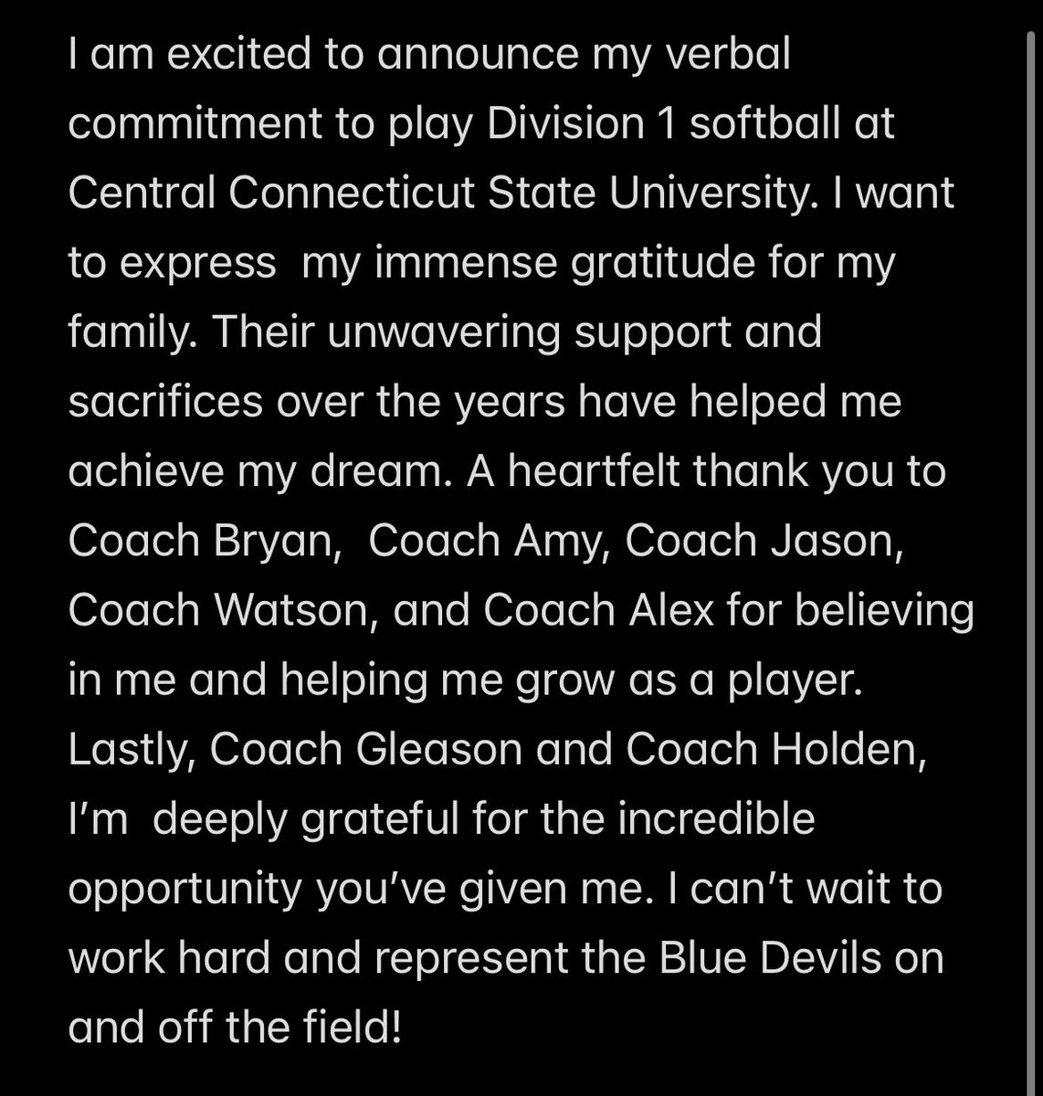 Sophia Montag 2026 (@sophiamontag26) on Twitter photo Excited for the next chapter💙
<a href="/CCSUsoftball/">CCSU Softball</a> <a href="/PtrckHldn/">Patrick Holden</a> <a href="/CoachGleason/">Bre Gleason</a> <a href="/Mystics_Nat_Gar/">18u_Mystics_National</a> <a href="/JdotLaw21/">Jason Law</a> Excited for the next chapter💙
<a href="/CCSUsoftball/">CCSU Softball</a> <a href="/PtrckHldn/">Patrick Holden</a> <a href="/CoachGleason/">Bre Gleason</a> <a href="/Mystics_Nat_Gar/">18u_Mystics_National</a> <a href="/JdotLaw21/">Jason Law</a>