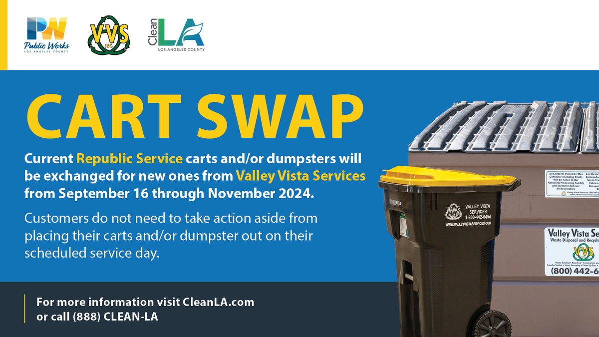 🚛Hey, East LA! Effective November 1, 2024, Valley Vista Services