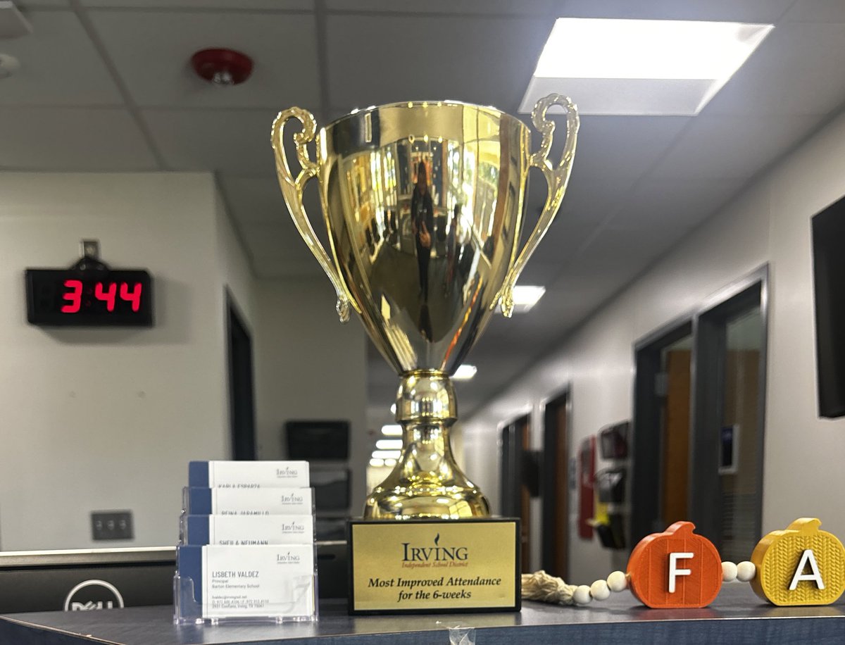 We did it! Most Improved for the Six Weeks! 💙 Way to go Buffalos! Let’s keep the trophy all year long!!