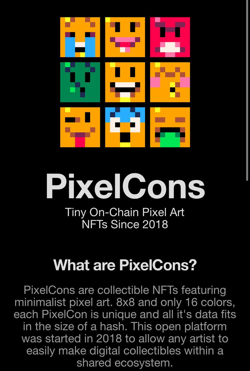 Shoutout to <a href="/PixelConsToken/">PixelCons.eth</a>.  Just wanted to say thank you again to the creator for all the help with our image compression algorithm, really appreciate it, and love the project.