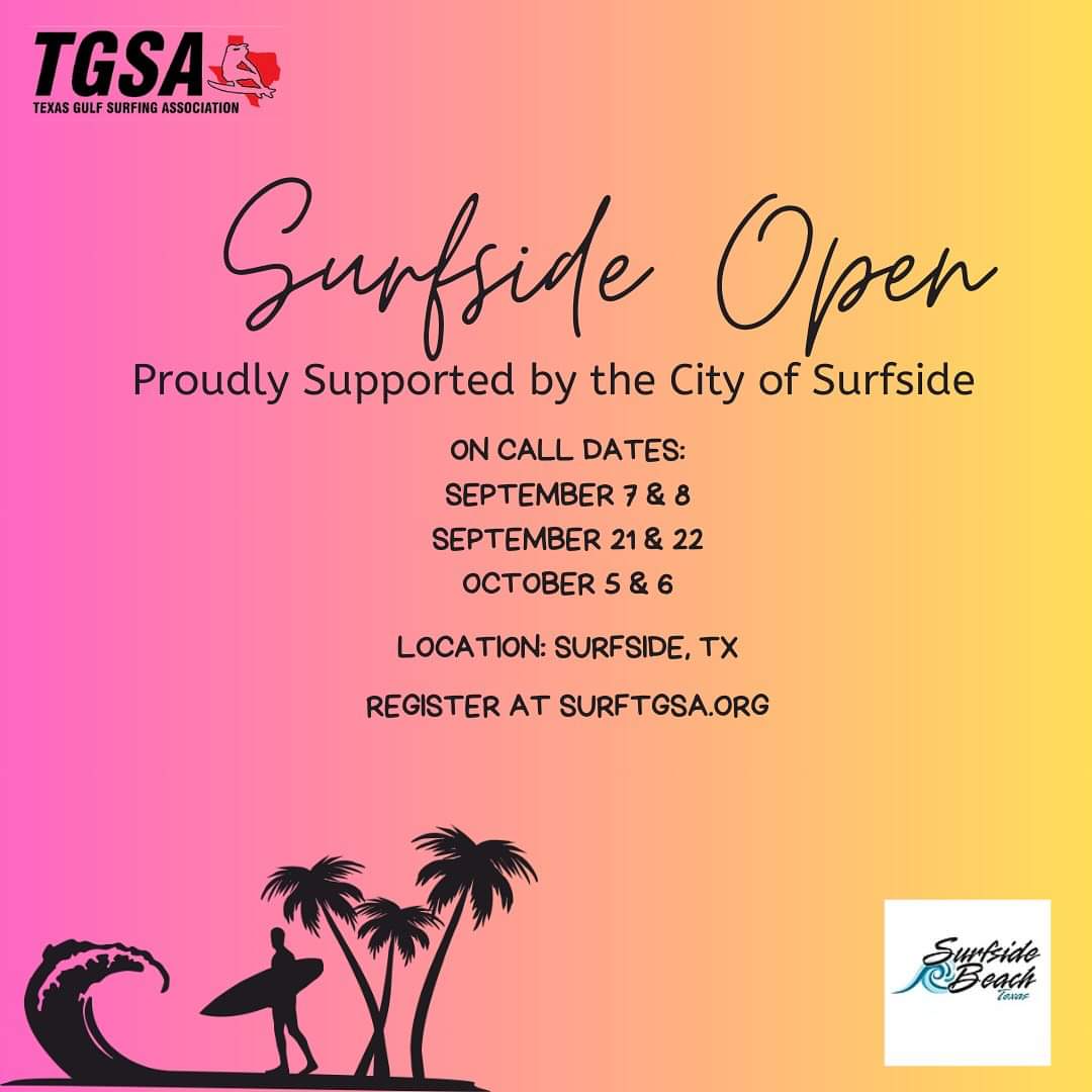The TGSA will give it one more try to have this competition this weekend! Let's hope surf conditions will be great. The event will take place on Beach Dr.