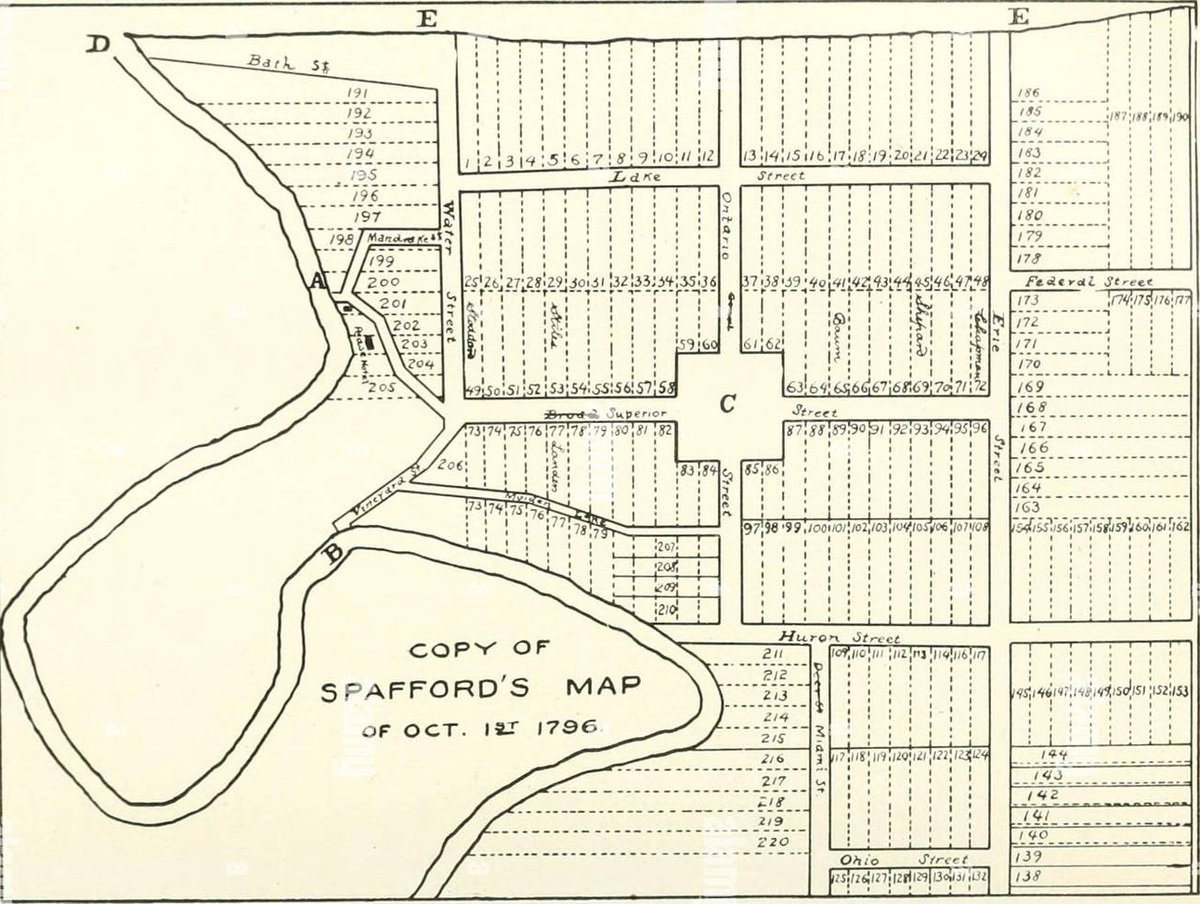On this day in 1796, surveyor Amos Spafford of the Connecticut Land Company produced the "Original plan of the town and village of Cleaveland, Ohio."

Made from sections of paper pasted together, the "Spafford Map" is considered the first map of Cleveland.