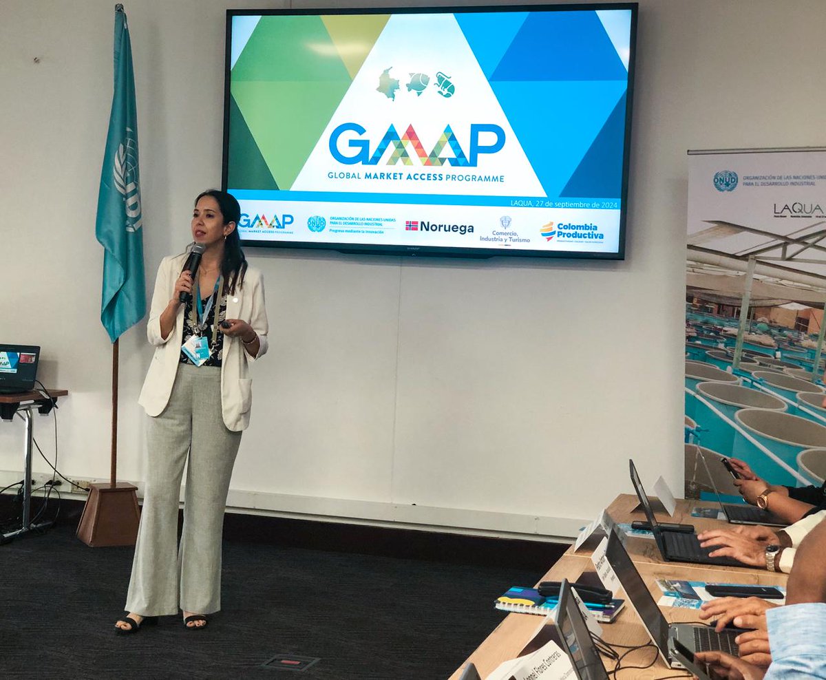 GMAPColombia's tweet image. En el marco de @GMAPColombia, presentamos los resultados del proyecto ante una delegación de 8 países de Latinoamérica y el Caribe🌎. Identificamos valiosas oportunidades de intercambio de experiencias que fortalecerán el #DesarrolloSostenible de la #acuicultura en la región!💪🐟