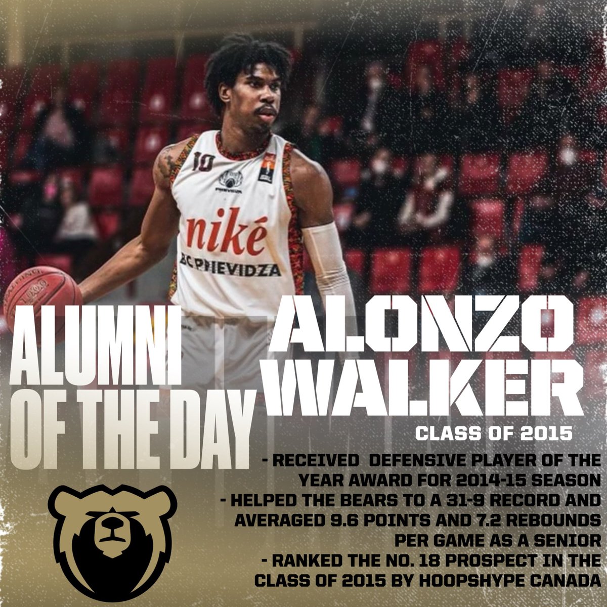 Alumni of the Day 🫡 <a href="/skkyyyWalker/">Alonzo Walker</a> 

Alonzo Walker, a Class of 2025 Graduate, was exceptional off and on the court during his time with us 🤝

✅ Defensive POY for the 2015 season
✅ Helped us to a 31-9 record
✅ Ranked as the #18 prospect by <a href="/hoopshype/">HoopsHype</a>