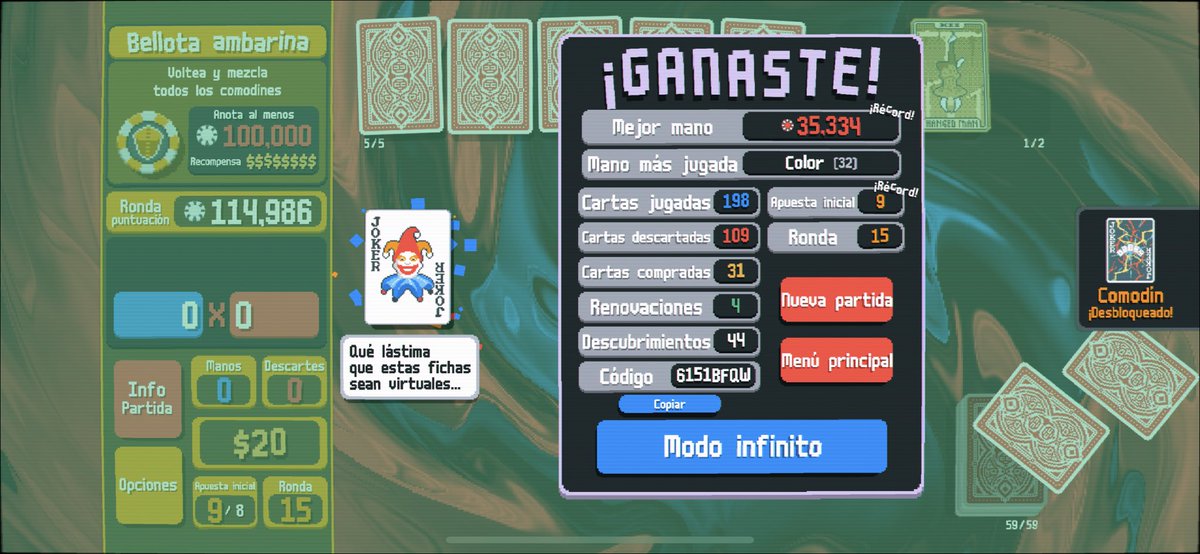 Lo de tener Balatro en el móvil es maravilloso