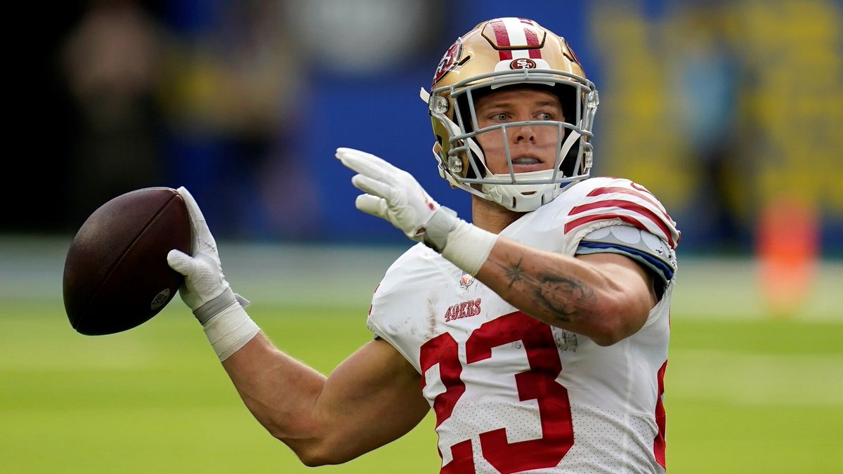 nflrums's tweet image. 🚨 UPDATE: 

#49ers RB Christian McCaffrey has Achilles tendinitis in both of his legs per multiple reports. #Fttb #ChristianMcCaffrey